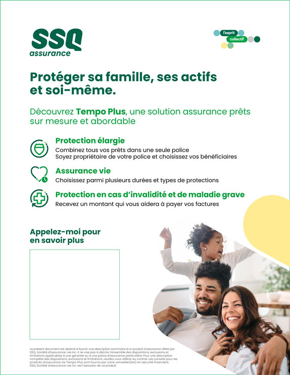 Solution d’assurance prêt avec Tempo Plus