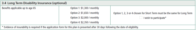 Long Term Disability Insurance (optional)